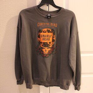 Grateful Dead GNARLY HEAD Crewneck Sweatshirt Gray Adult XL Limited Edition
